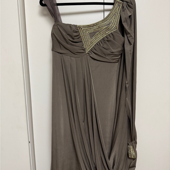 devara Dresses & Skirts - Elegant One-Shoulder Dress in Taupe